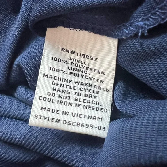 NWT Collective Concepts Blue Floral Quarter Peasant Sleeve Midi Dress Sz Large - Picture 7 of 7